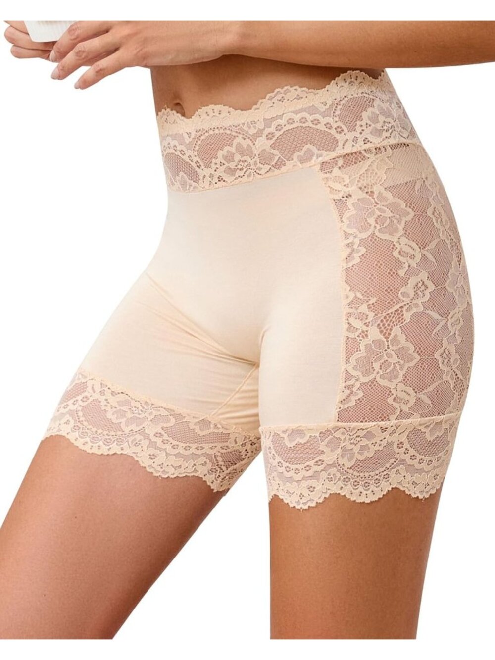 Women C Nude Slip Short Under Dresses Lace Anti Lightweight Chafing Underwear